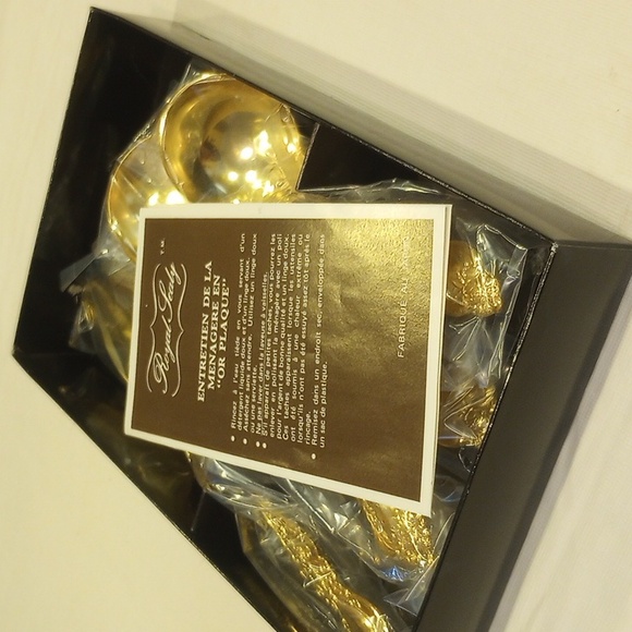 Vintage Royal Sealy Gold Plated 4 pc Hostess Set - Picture 9 of 15